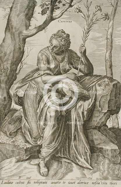 Chastity, 1560. Creator: Cornelis Cort.