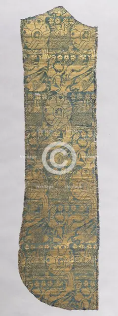 Chasuble Fragment with Realistic Animals, c. 1420. Creator: Unknown.