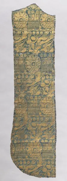 Chasuble Fragment with Realistic Animals, c. 1420. Creator: Unknown