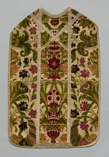 Chasuble, Stole, Burse(Corporal Case), and Maniple, c 1600- 1700. Creator: Unknown
