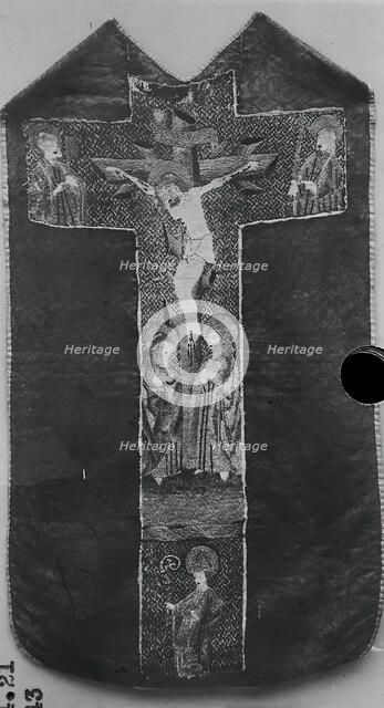 Chasuble with The Crucifixion, Holy Women and Saints, German, early 17th century. Creator: Unknown.