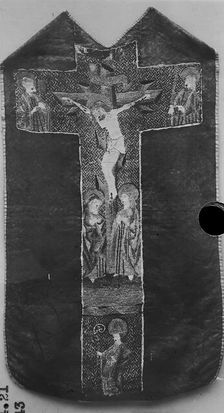Chasuble with The Crucifixion, Holy Women and Saints, German, early 17th century. Creator: Unknown