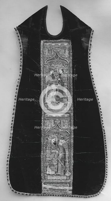 Chasuble with Virgin and Child, Apostles and Prophets, French, 15th century. Creator: Unknown.