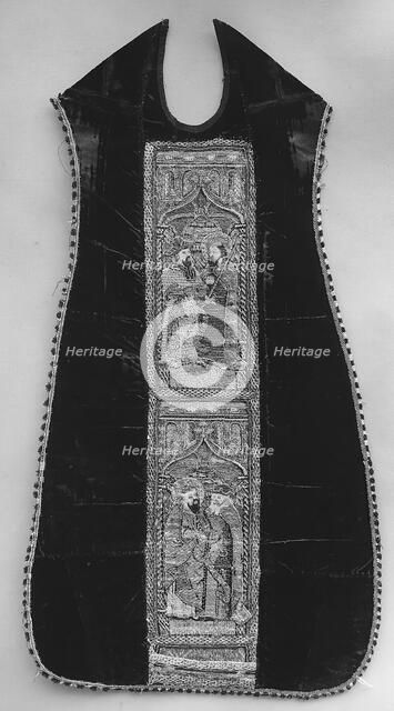 Chasuble with Virgin and Child, Apostles and Prophets, French, 15th century. Creator: Unknown.