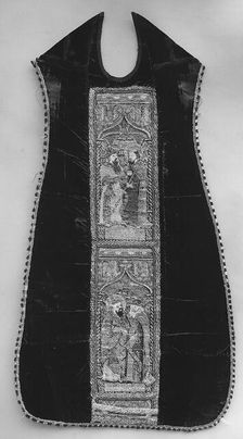 Chasuble with Virgin and Child, Apostles and Prophets, French, 15th century. Creator: Unknown