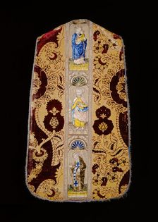 Chasuble with Orphrey Band, Spain, Chasuble: Late 15th cent; Band: Late 15th/early 16th century. Creator: Unknown