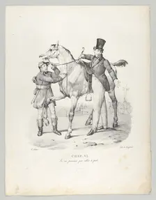 Chap. VI: Je ne pouvais pas aller à pied (I no longer walk anywhere), 1824.. Creator: Victor Adam