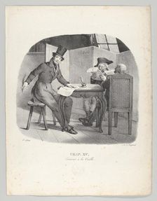 Chap. XV: Ecrivons à la Vielle (Writings for the elderly), 1824. Creator: Victor Adam