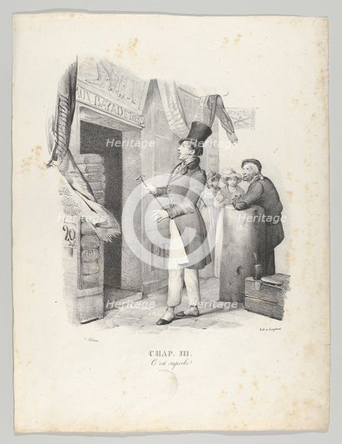 Chap. III: C'est Superbe! (How Wonderful!), 1824. Creator: Victor Adam.