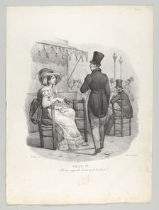 Chap. IV: Elle me regard! Dieu quel bonheur! (She notices me! What happiness!), 1824. Creator: Victor Adam