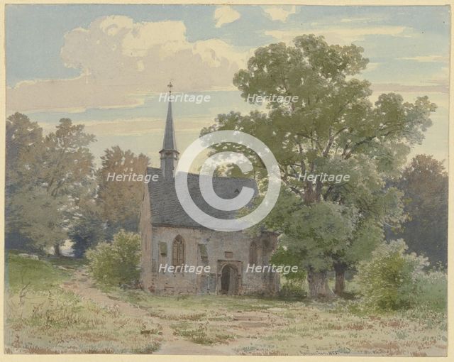 Chapel near Ockstadt, 1855. Creator: Carl Theodor Reiffenstein.