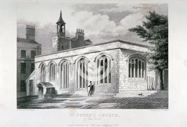 Chapel of of St Peter ad Vincula, Tower of London, 1837. Artist: John Le Keux