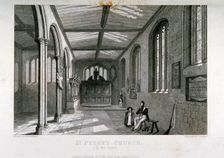 Chapel of of St Peter ad Vincula, Tower of London, 1837. Artist: John Le Keux
