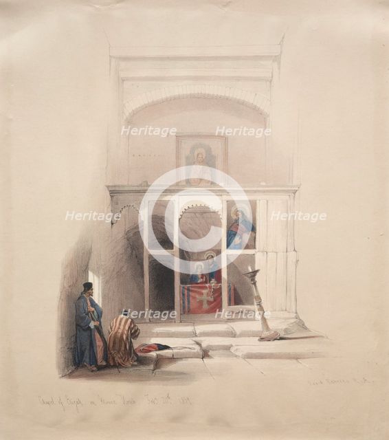 Chapel of Elijah on Mount Horeb, 1839. Creator: David Roberts (British, 1796-1864).