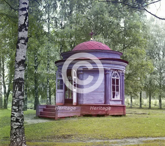Chapel of Emperor Peter the Great, near the village of Petrovskoe [Russian Empire], 1909. Creator: Sergey Mikhaylovich Prokudin-Gorsky.