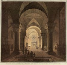 Chapel of Saint Margaret in the City of Nuremberg, from Collection of Memorable Medieval..., 1819. Creator: Domenico Quaglio II