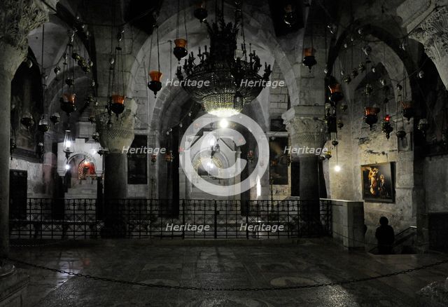 Chapel of Saint Helena, Basilica of the Holy Sepulchre, Jerusalem, Israel, 12th century, (2014).  Creator: LTL.