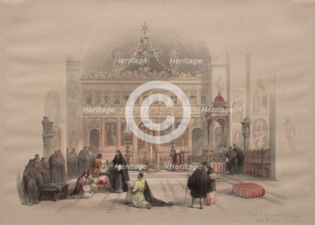 Chapel of the Convent of St. Saba, 1839. Creator: David Roberts (British, 1796-1864).