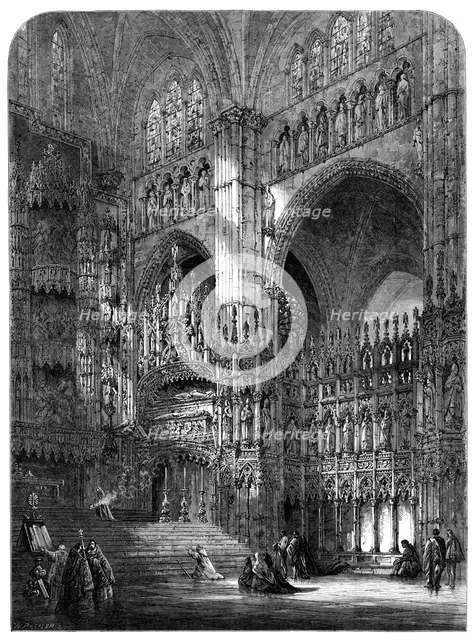 "Chapel Of The High Altar In The Cathedral Of Toledo," by S. Read,...Water Colours, 1864.  Creator: W Palmer.