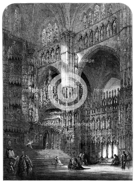 "Chapel Of The High Altar In The Cathedral Of Toledo," by S. Read,...Water Colours, 1864.  Creator: W Palmer.