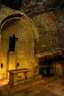 Chapel of the Invention of the Cross, Basilica of the Holy Sepulchre, Jerusalem, Israel, 2014. Creator: LTL