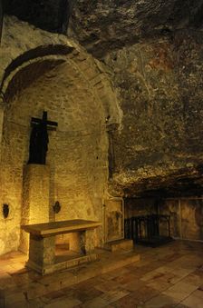 Chapel of the Invention of the Cross, Basilica of the Holy Sepulchre, Jerusalem, Israel, 2014. Creator: LTL