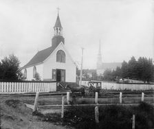 Chapel of the Jesuit Mission, Tadousac [sic], between 1890 and 1901. Creator: Unknown