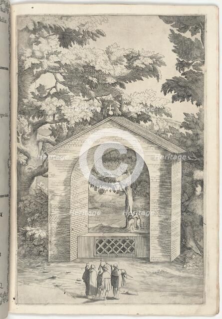 Chapel of the Spring in the Beech Tree (Cappella del faggio dell'acqua) [plate Q], 1612. Creator: Jacopo Ligozzi.