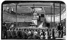 Chapel on board the prison hulk Warrior at Woolwich, London, 1848