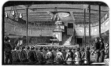 Chapel on board the prison hulk Warrior at Woolwich, London, 1848