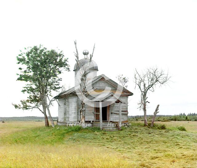 Chapel on the site where the city of Belozersk was founded in ancient times..., 1909. Creator: Sergey Mikhaylovich Prokudin-Gorsky.