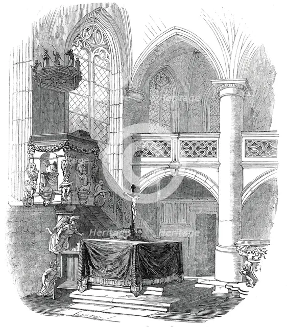 Chapel at Kalenberg - from His Royal Highness Prince Albert's drawing, 1845. Creator: W. J. Linton.
