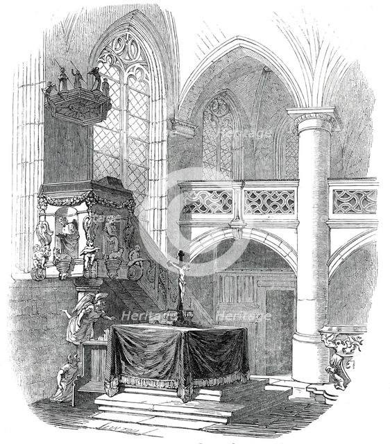 Chapel at Kalenberg - from His Royal Highness Prince Albert's drawing, 1845. Creator: W. J. Linton.