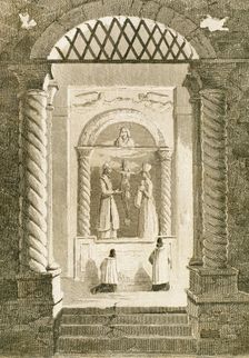 Chapel built in carved salt, Wieliczka Salt Mine, Krakow, Poland, 19th century. Creator: Unknown