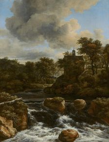 Chapel by a Waterfall. Creator: Jacob van Ruisdael