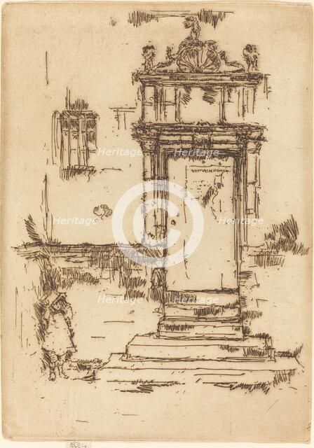 Chapel Doorway, Montresor, 1888. Creator: James Abbott McNeill Whistler.