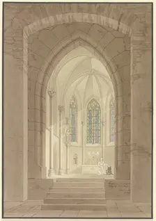 Chapel in the hospital church at Biedenkopf, 1826. Creator: Friedrich Maximilian Hessemer