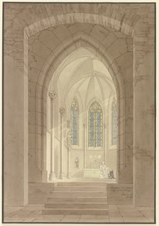 Chapel in the hospital church at Biedenkopf, 1826. Creator: Friedrich Maximilian Hessemer