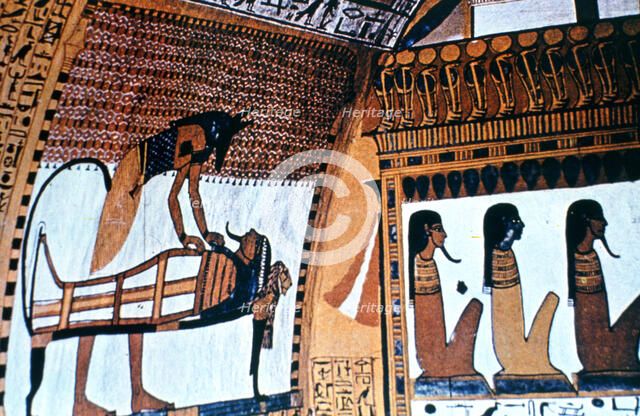 Chapel Interior, Anubis, Thebes, Egypt Artist: Unknown