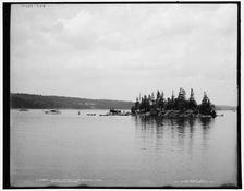 Chapel Island, Upper Saranac Lake, Adirondack Mountains, c1902. Creator: William H. Jackson