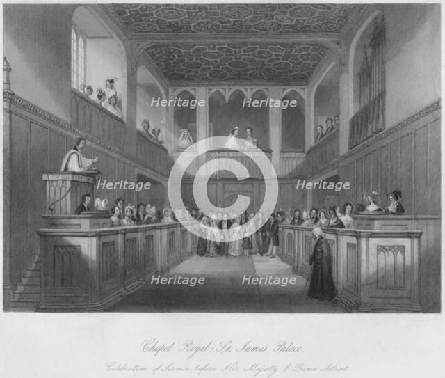 'Chapel Royal - St. James' Palace', c1841. Artist: William Radclyffe.