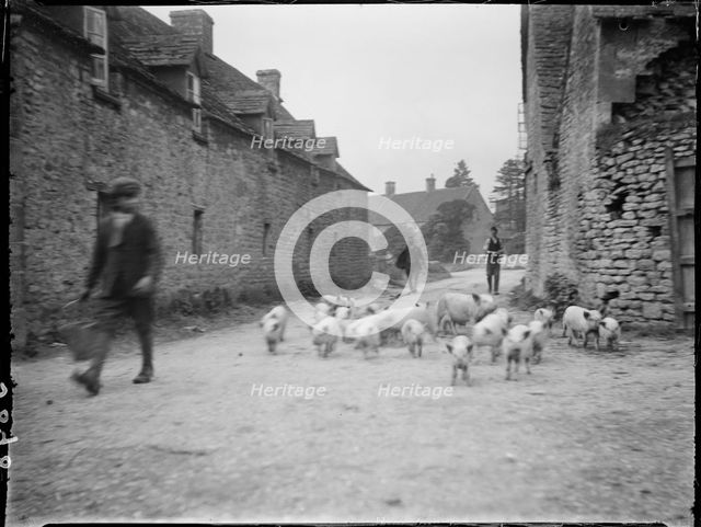 Chapel Street, Maugersbury, Cotswold, Gloucestershire, 1928. Creator: Katherine Jean Macfee.