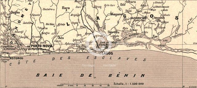 ''Chapelet lagunaire du golfe de Guinee; L'Ouest Africain', 1914. Creator: Unknown.