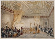 Chapelle Ardente of Louis XVIII at the throne room of the Tuileries on September 1824