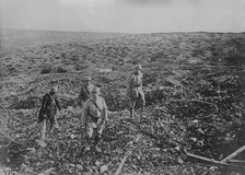 Chaplain & stretcher bearers, France, 27 Aug 1917. Creator: Bain News Service