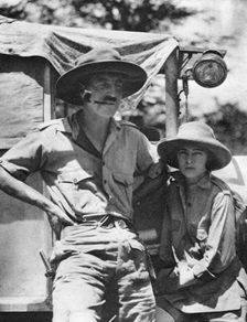 Chaplin Court Treatt and Stella Court Treatt, British motoring pioneers, c1924-c1926 (1927). Artist: Thomas A Glover