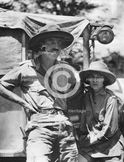 Chaplin Court Treatt and Stella Court Treatt, British motoring pioneers, c1924-c1926 (1927). Artist: Thomas A Glover