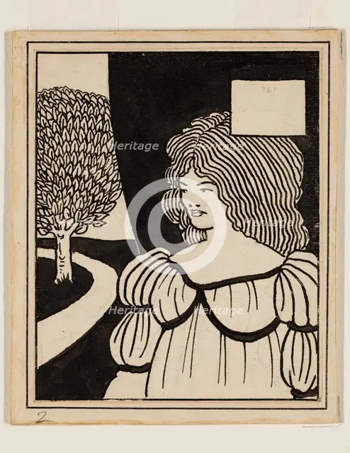 Chapter Heading for Le Morte d'Arthur, c.between 1893 and 1894. Creator: Aubrey Beardsley.