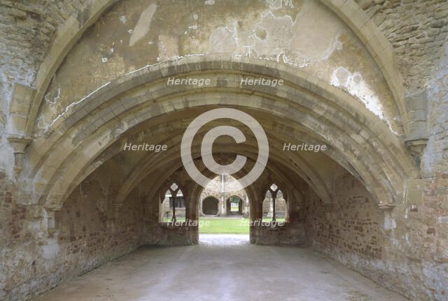 Chapter house, Cleeve Abbey, Somerset, 1999. Artist: J Bailey