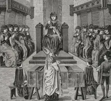 Chapter of the Order of the Golden Fleece held by Charles the Bold, (1433-1477), 1877. Creators: Claude-Francois Maradan, Jules Jean Marie Joseph Huyot